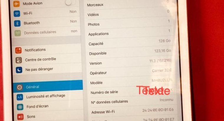 iPad Mini 3 128GB (Avec carte Sim)