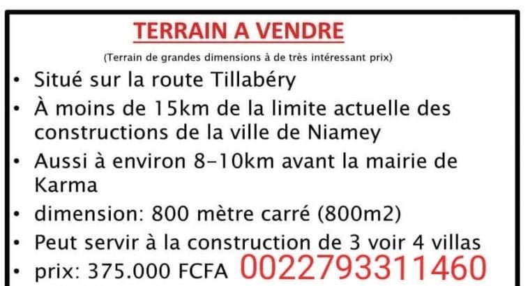 Des terrains de 800 m2 a vendre