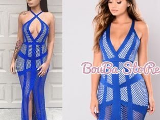 Robe longue blue vip