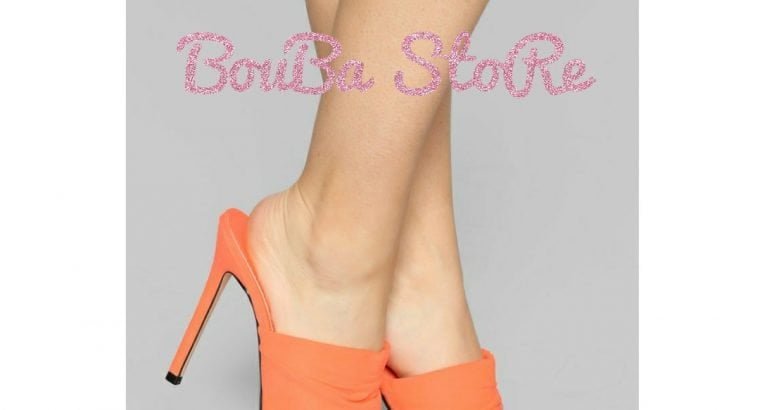 Chaussure talon orange